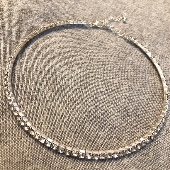 Crystal Sparkle Rhinestone Choker Necklace - Picture 4 of 6